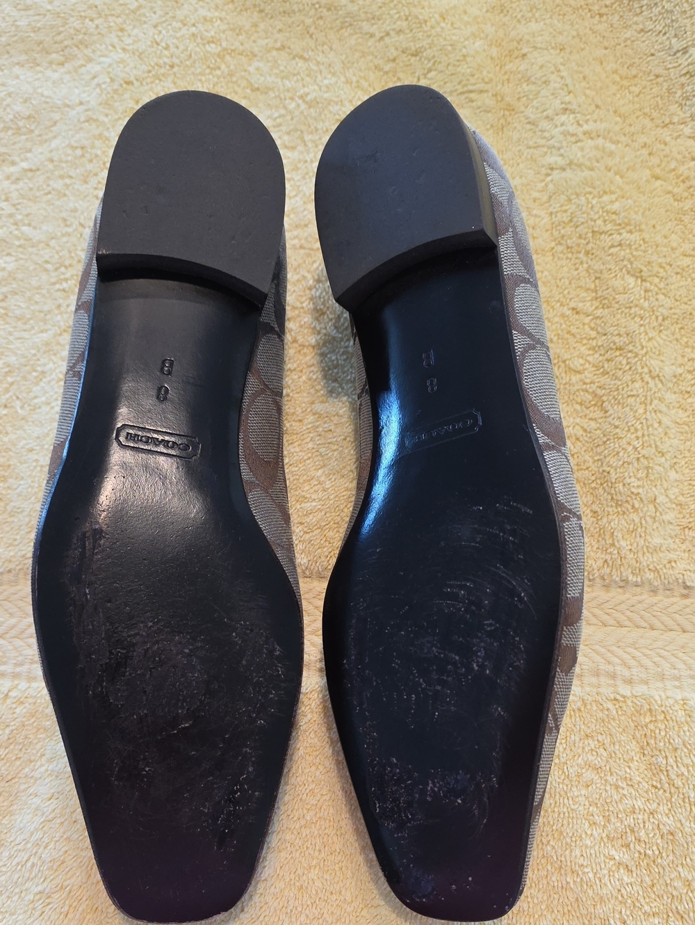 Coach Women's Brown Signature Canvas Loafers - Picture 3 of 4